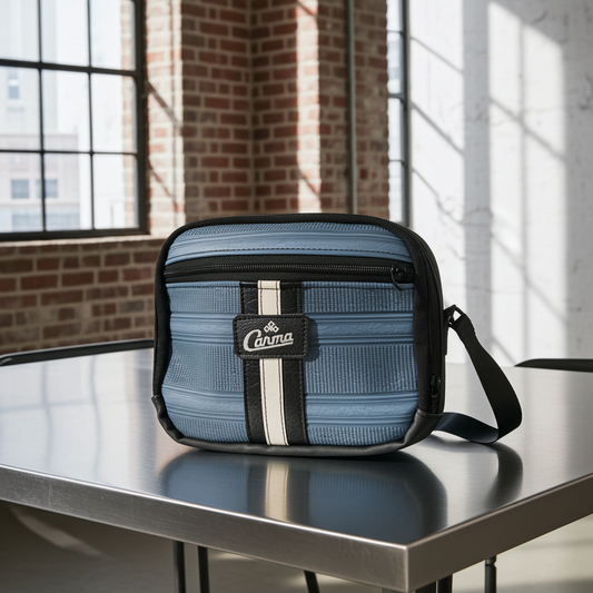 Stripes In Blue Speedster Crossbody