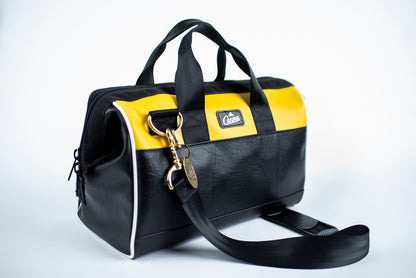 Carma Gearbag in Bumble Yellow Upcycled Car Trim Remnant