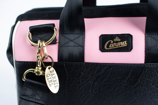 Carma Gearbag in Panther Pink Upcycled Car Trim Remnant