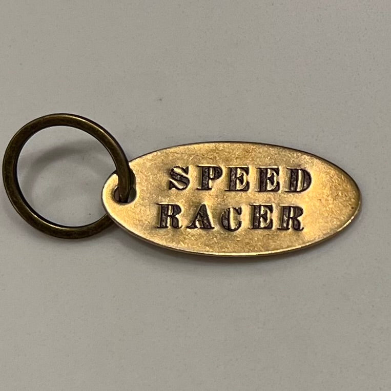 Hand-Stamped Brass Charm/Key Chain