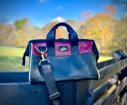 Carma Gearbag in Burgundy Upcycled Trim Remnant