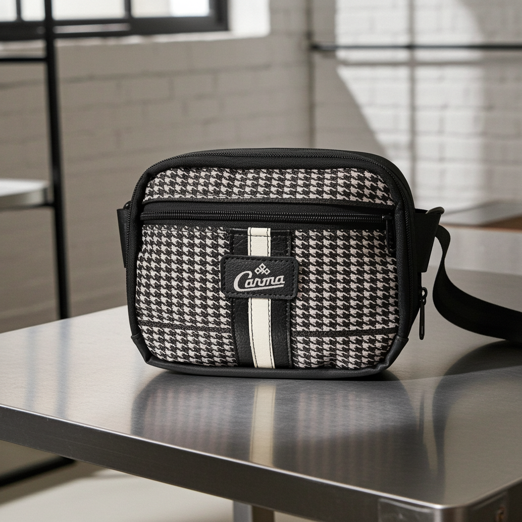 Vintage Houndstooth Speedster Crossbody