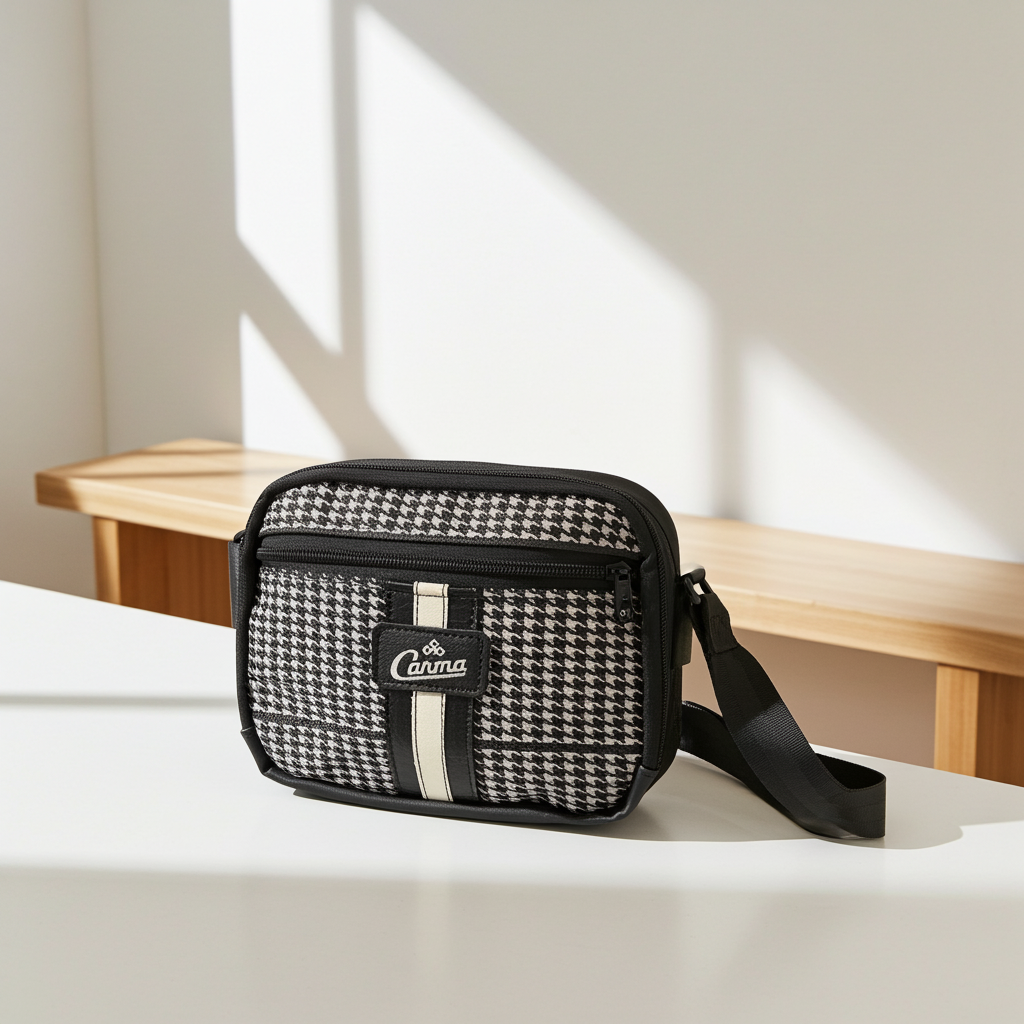 Vintage Houndstooth Speedster Crossbody