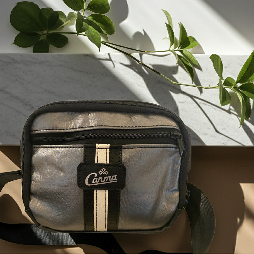 Polished Vintage Silver Speedster Crossbody