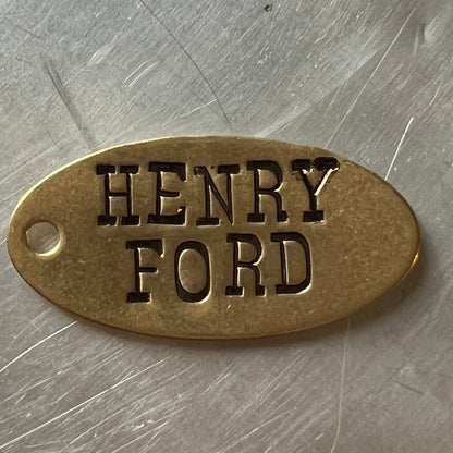 Hand-Stamped Brass Charm/Key Chain